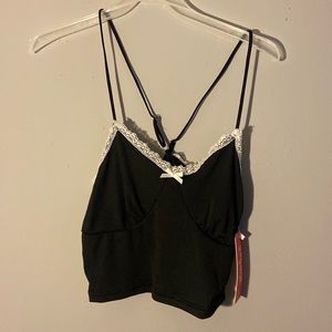 Black and white crop top